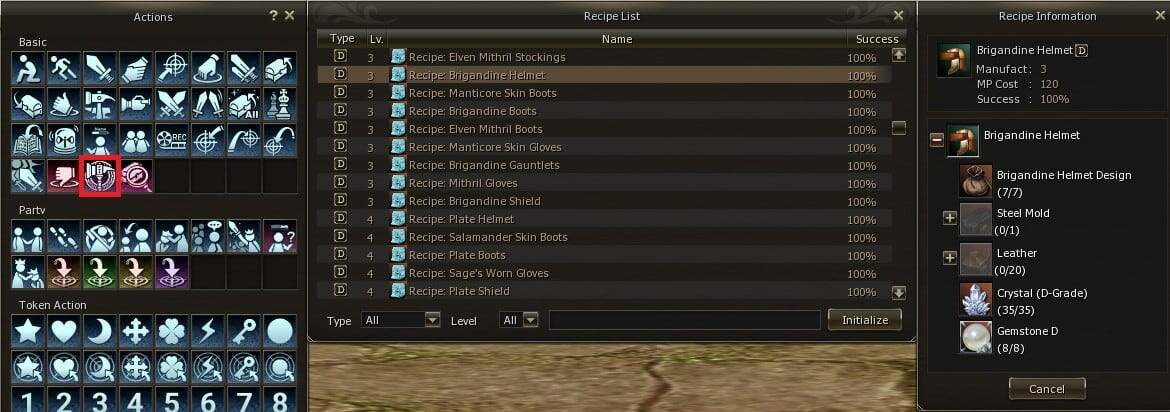 recipe list mw