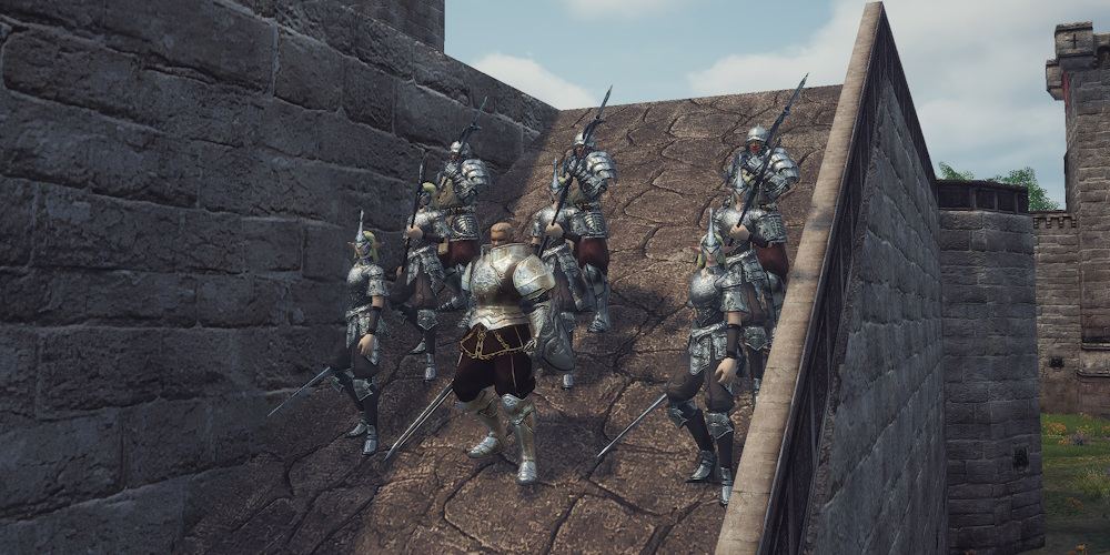 Castle balcony Guard lu4